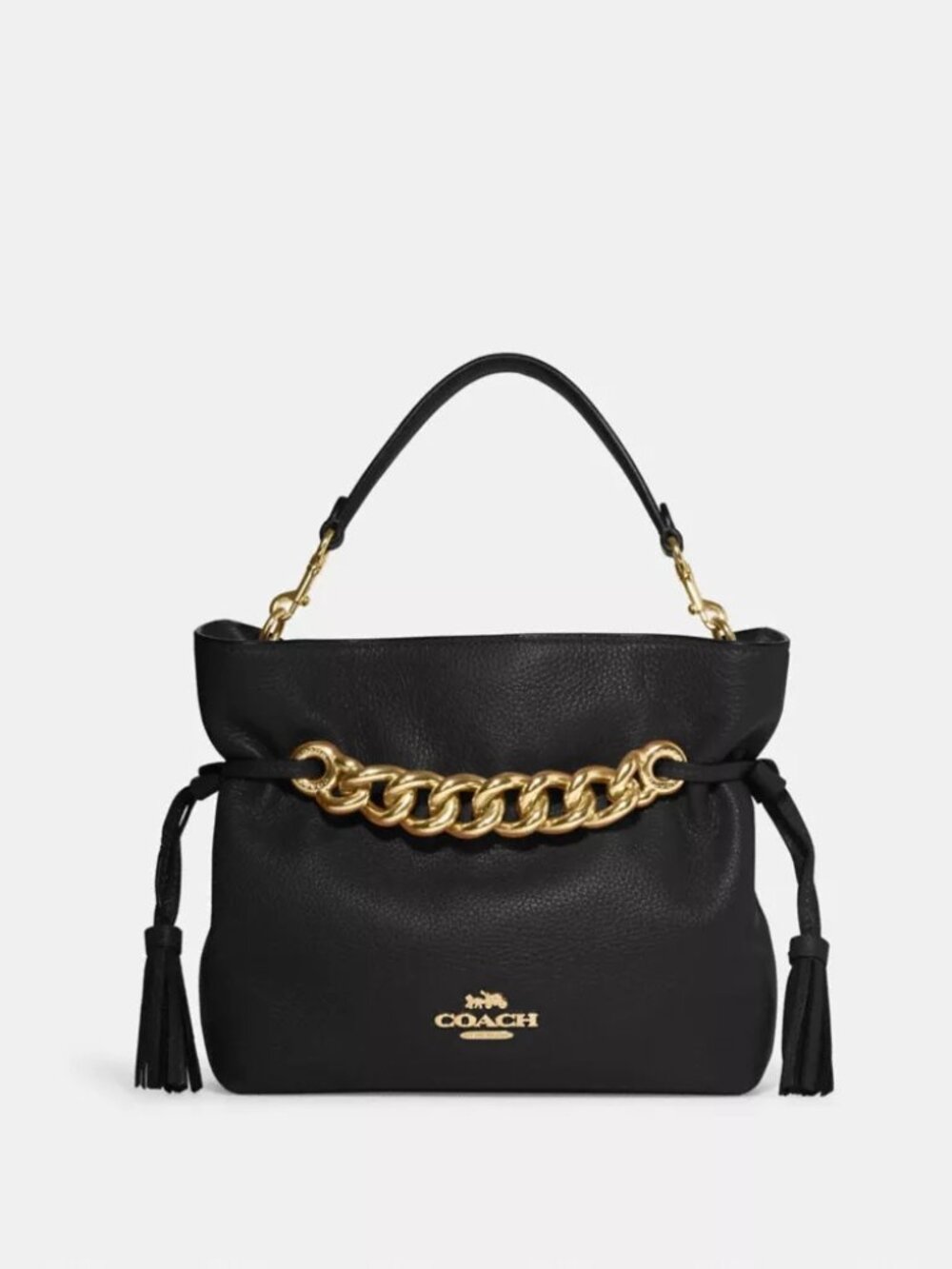 NWT Coach Andy Crossbody Leather Purse Gold Chain and Logos CE555